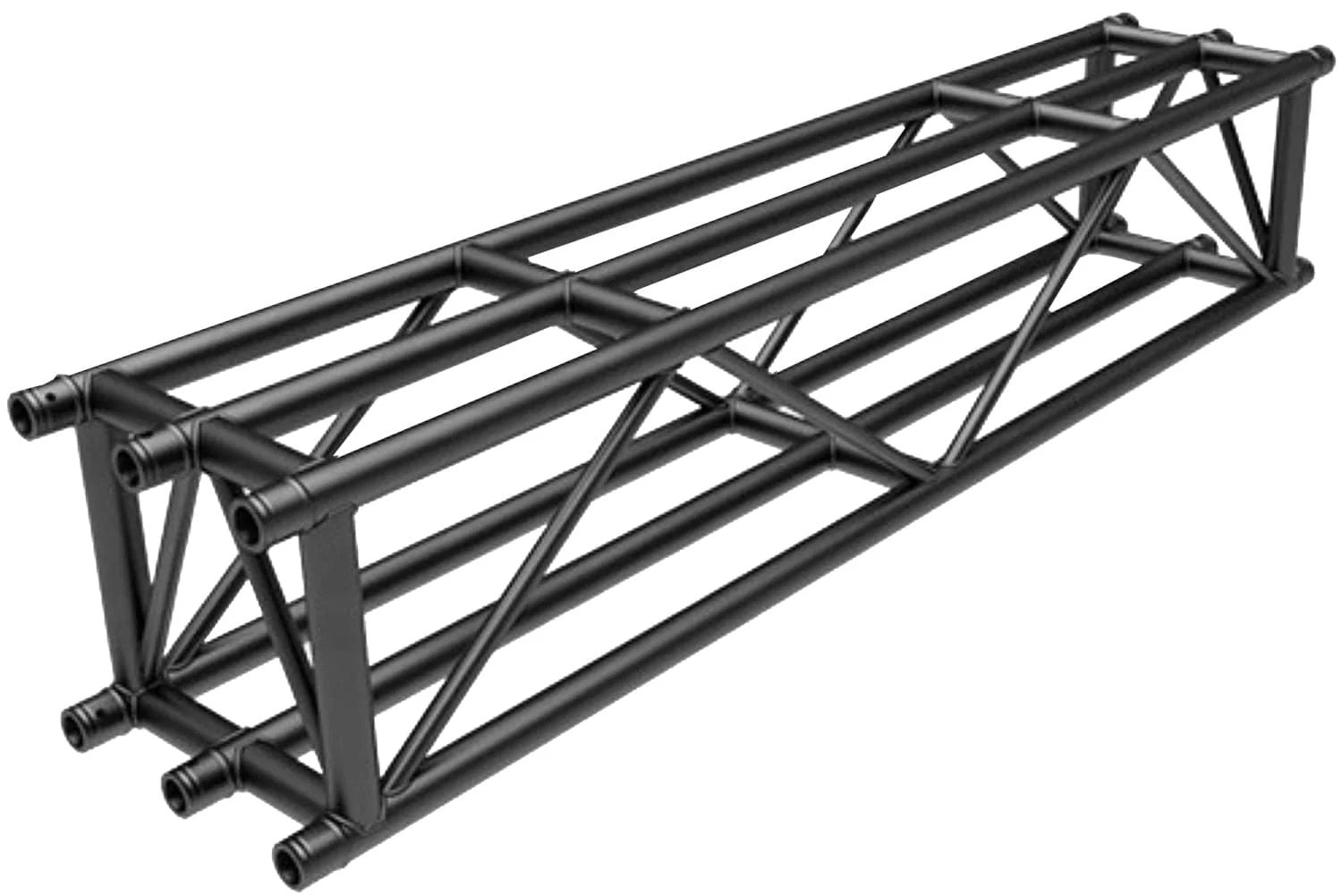 DuraTruss DT46-200-BLK 6.56-Foot DT46 Square Truss with 6 Cords -Black