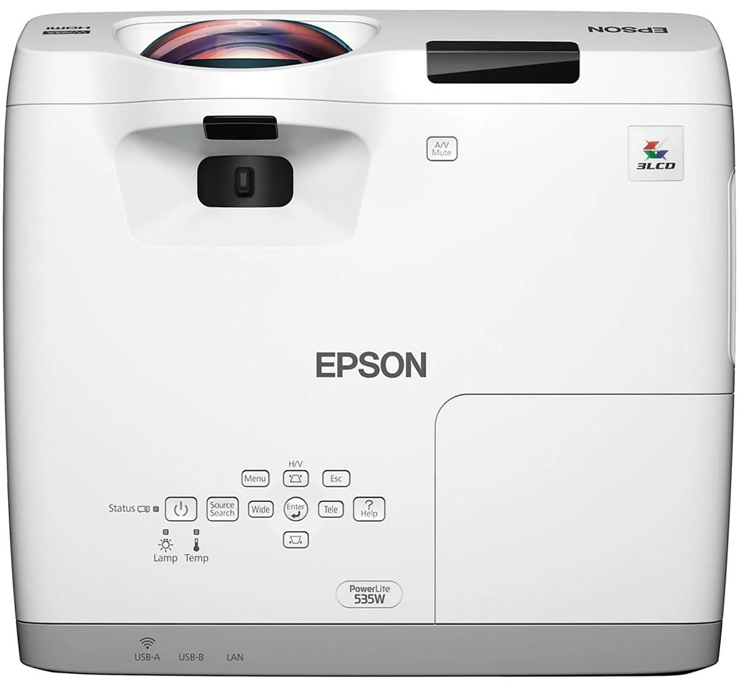 EPSON V11H671020 PowerLite 535W Short Throw Projector, WXGA, 3400 Lumens - Image 6