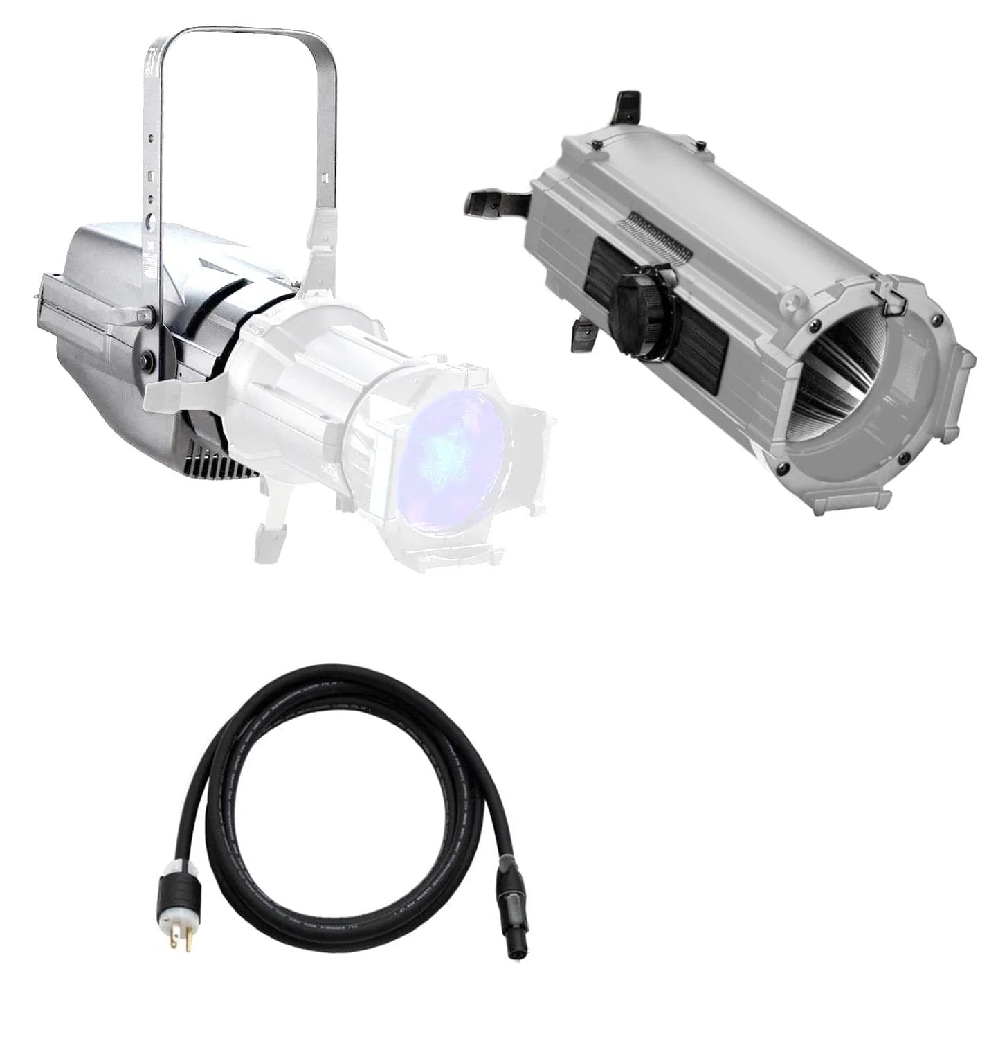 ETC ColorSource Spot V, Light Engine, with Multiverse, 15-to-30 Degree Zoom Lens Tube - Silver
