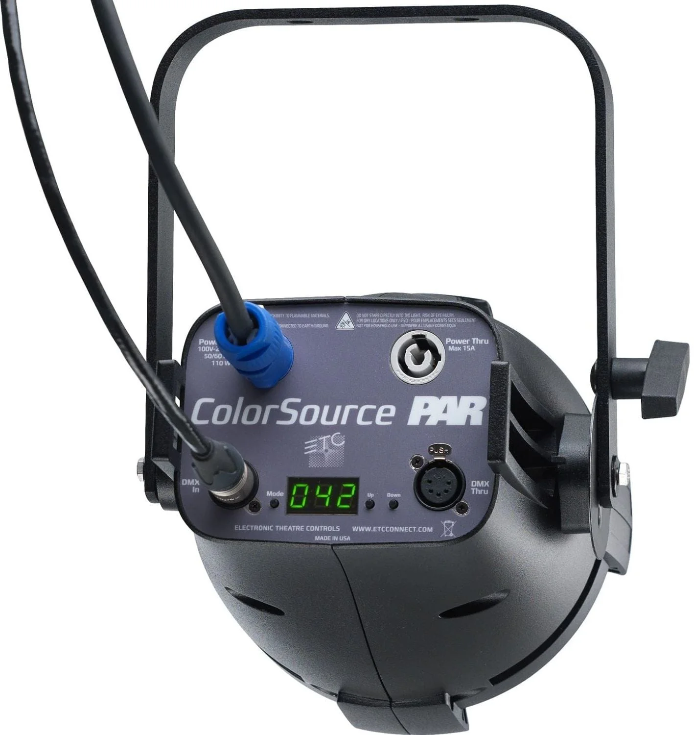 ETC CSPAR ColorSource Par with 5-Pin DMX/XLR and Edison Plug - Black - Image 5