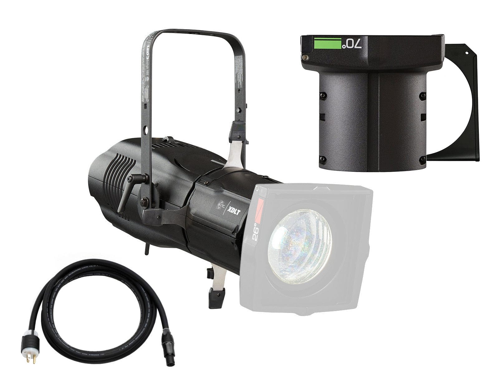 ETC Source Four LED Series 3 Daylight HDR Ellipsoidal with XDLT Shutter and 70-Degree Lens (Black)