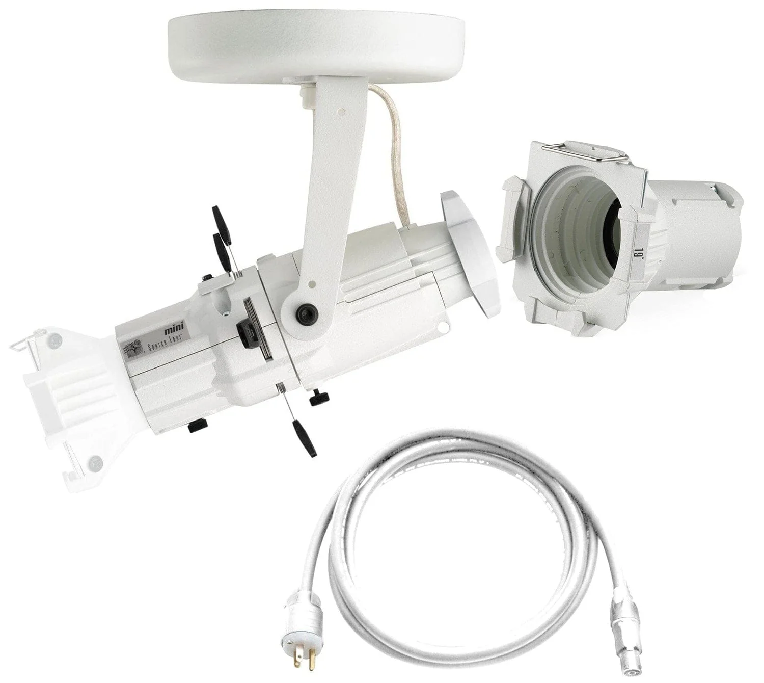 ETC Source Four Mini Gallery LED Ellipsoidal 2700 K - 19-Degree Lens Tube with Edison Plug - White (Canopy)