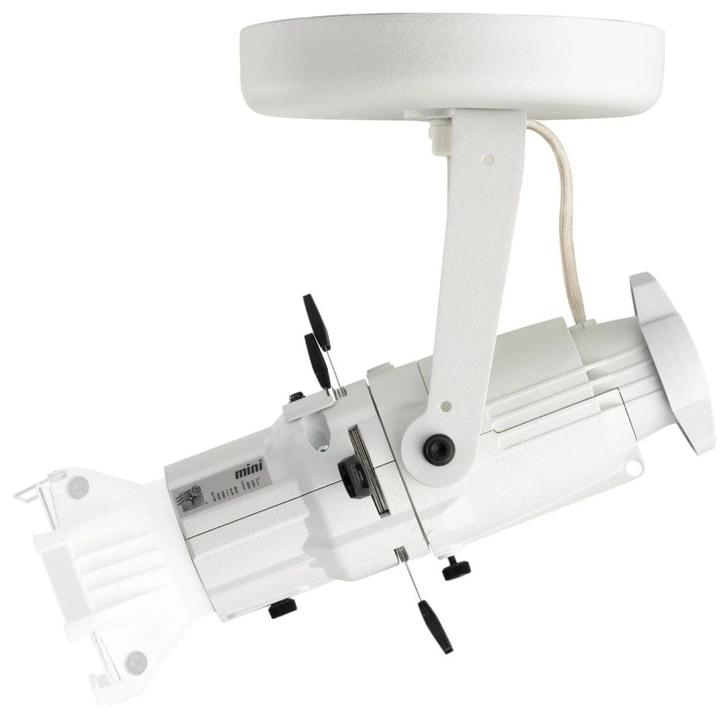 ETC Source Four Mini Gallery LED Ellipsoidal 2700 K - 26-Degree Lens Tube with Edison Plug - White (Canopy) - Image 2