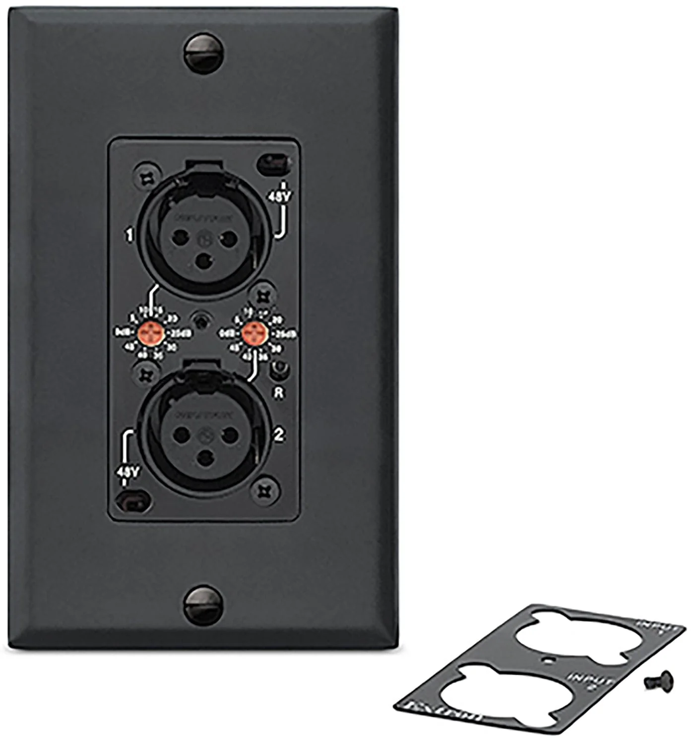 Extron 60-1517-02 2-In 2-Out Dante Audio Interface - Decorator - Black - Image 2