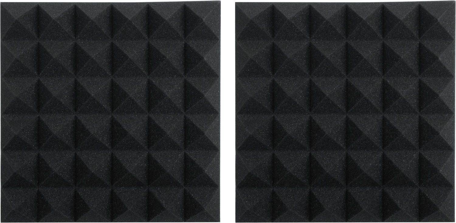 Gator GFW-ACPNL1212PCHA-2PK Pair of 12x12x2-inch Pyramid Foam Charcoal