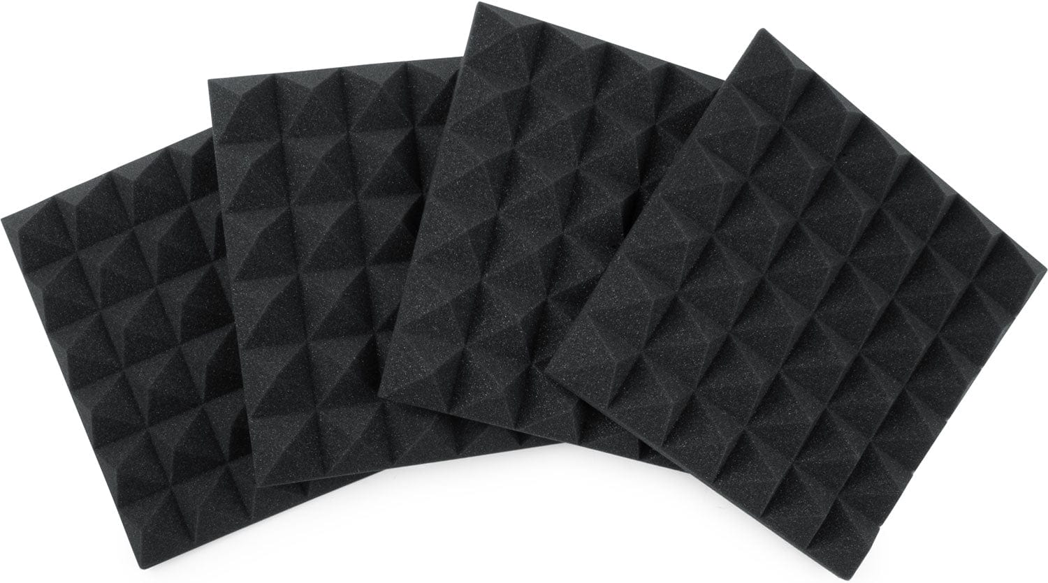 Gator GFW-ACPNL1212PCHA-4PK 4-Pack 12x12x2-inch Pyramid Foam Charcoal