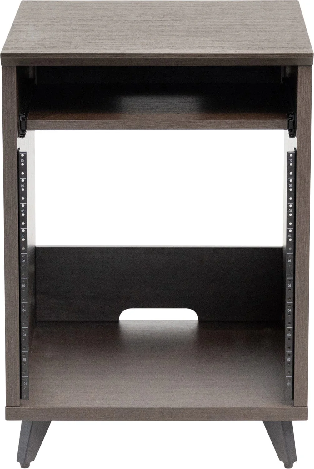 Gator GFW-ELITEDESKRK-B Elite Furniture 10U Rack Table Dark Walnut