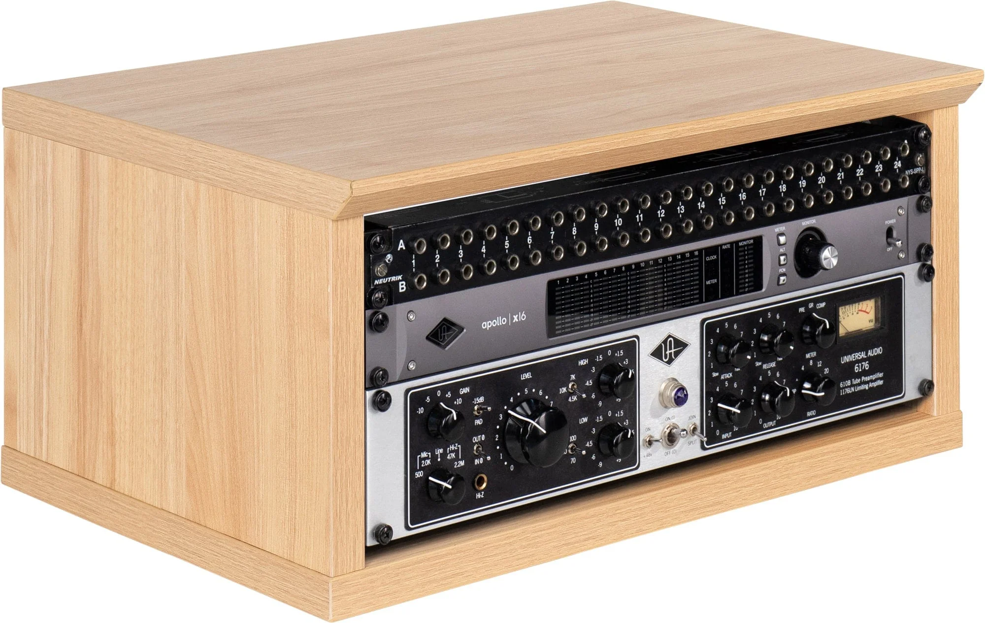 Gator GFW-ELITERK-4U-M Elite Furniture 4U Desktop Studio Rack Maple - Image 4