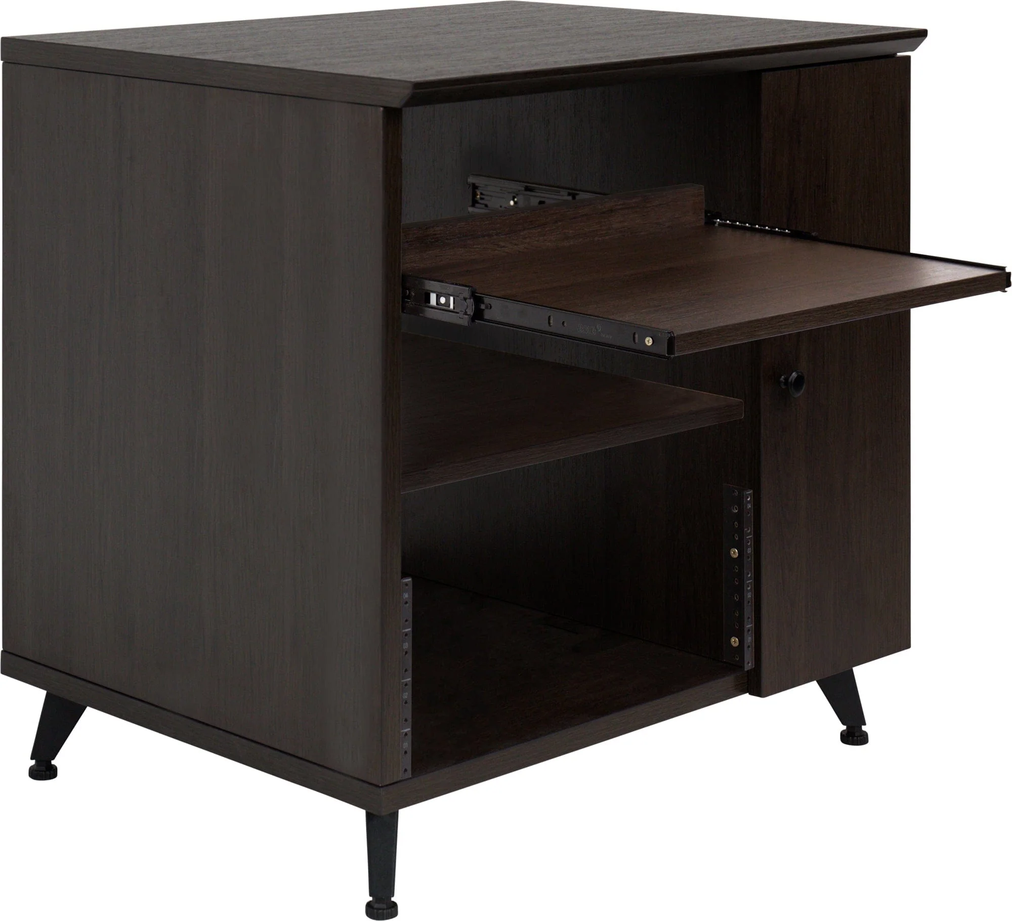 Gator GFW-ELITESIDECAR-B Elite Furniture Rolling Rack Sidecar Walnut - Image 4