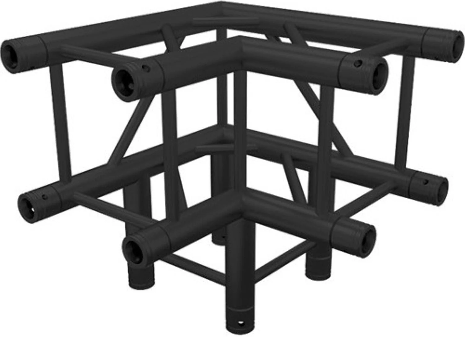 Global Truss SQ-4126 BLK/MTE 3-Way 90-Degree Corner - Matte Black