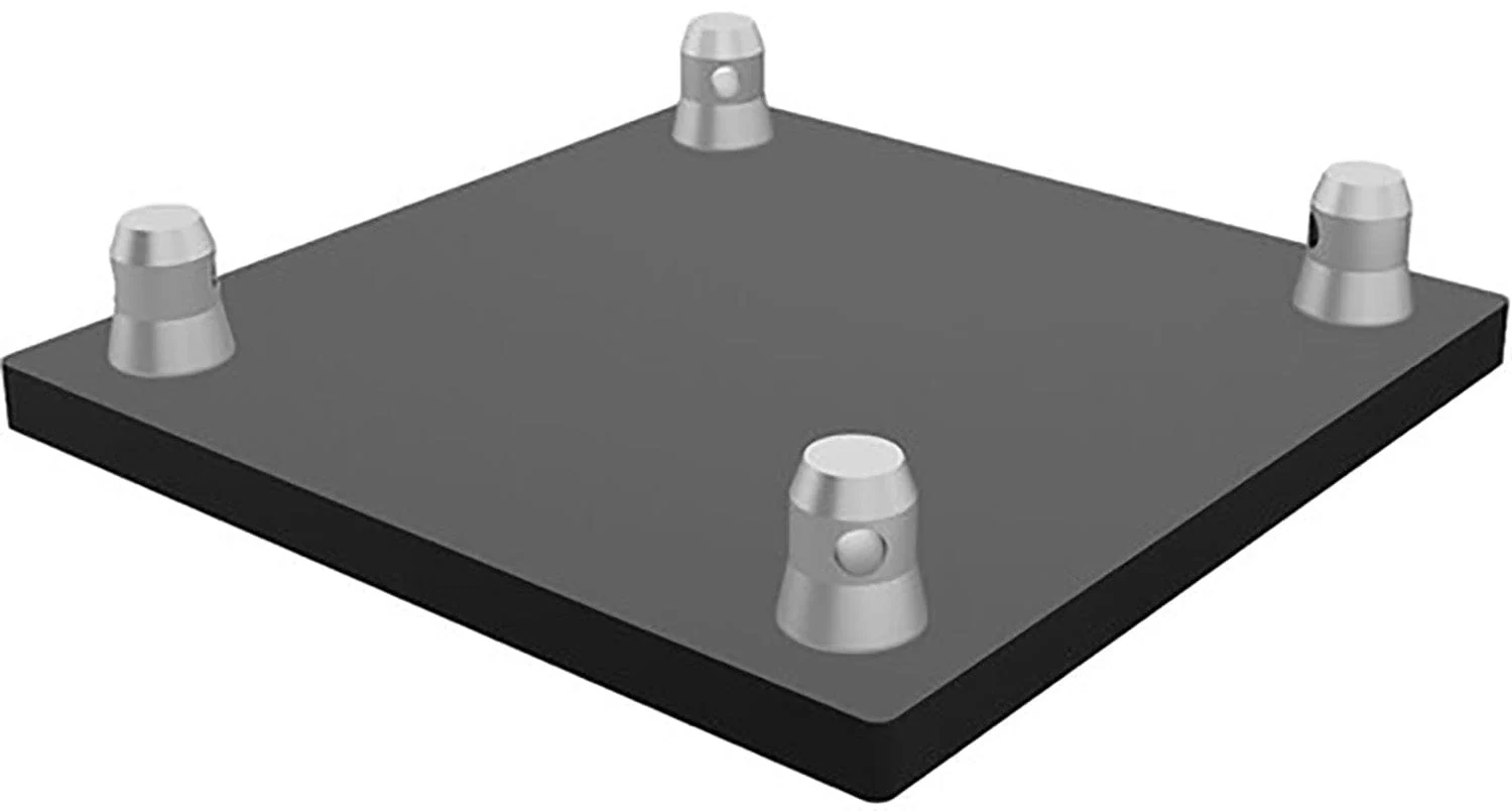 Global Truss SQ-4137-M12SS20T-BLK Black Stainless Steel Base Plate for F34 Truss