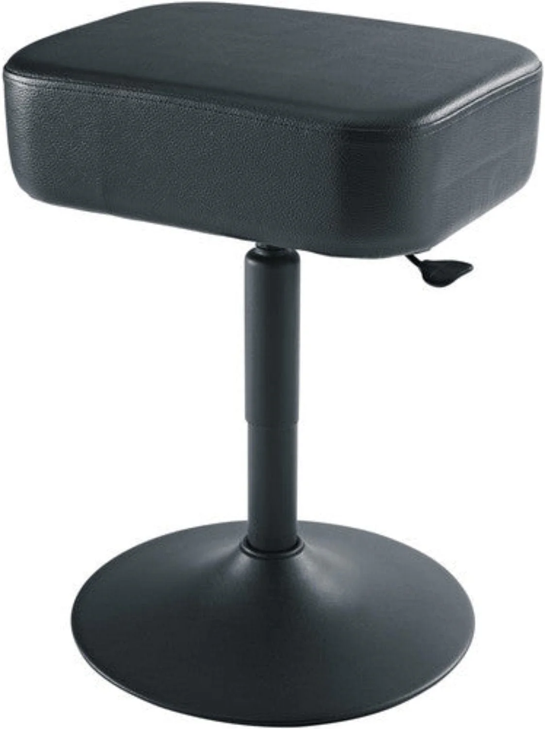 K&M 14093.017.55 Piano Stool with Pneumatic Lift and Rectangular Seating - Black Leatherette