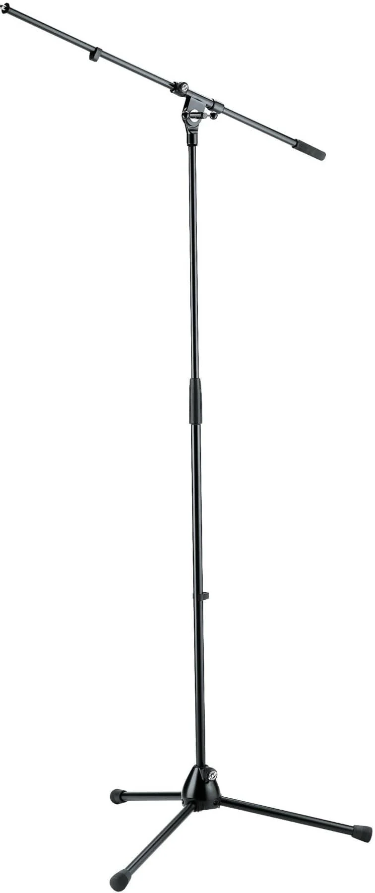 K&M 21020.500.55 Microphone Stand with Boom Arm - 35.433 to 63.189 Inch Height - Black