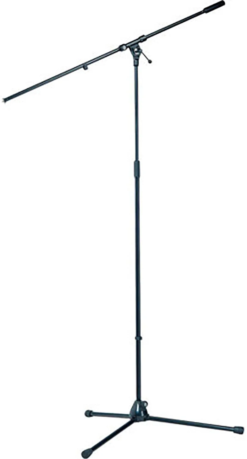 K&M 21021.500.55 Overhead Microphone Stand with Boom Arm - 44.094 to 79.134 Inch Height - Black