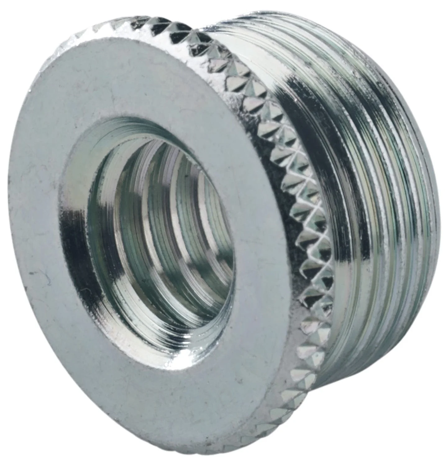 K&M 21700.000.29 Thread Adapter - 3/8 Inch Female Thread-5/8 inch 27 Gauge Male Thread - Zinc Plated