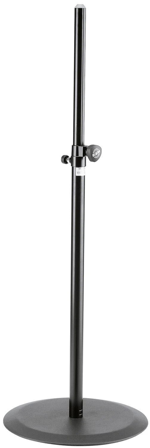 K&M 26735.000.55 Speaker Stand with Cast-Iron Round Base - 43.307 to 71.26 Inch Height - Black