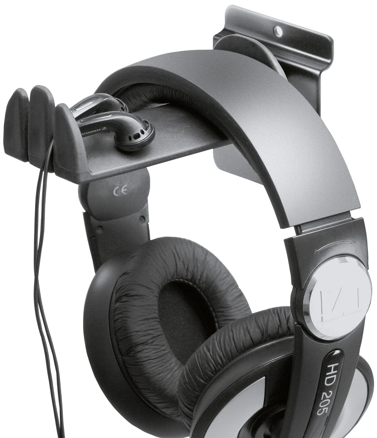 K&M 44195.000.55 Product Holder for Headphone - Slatwall Mount - Black - Image 2