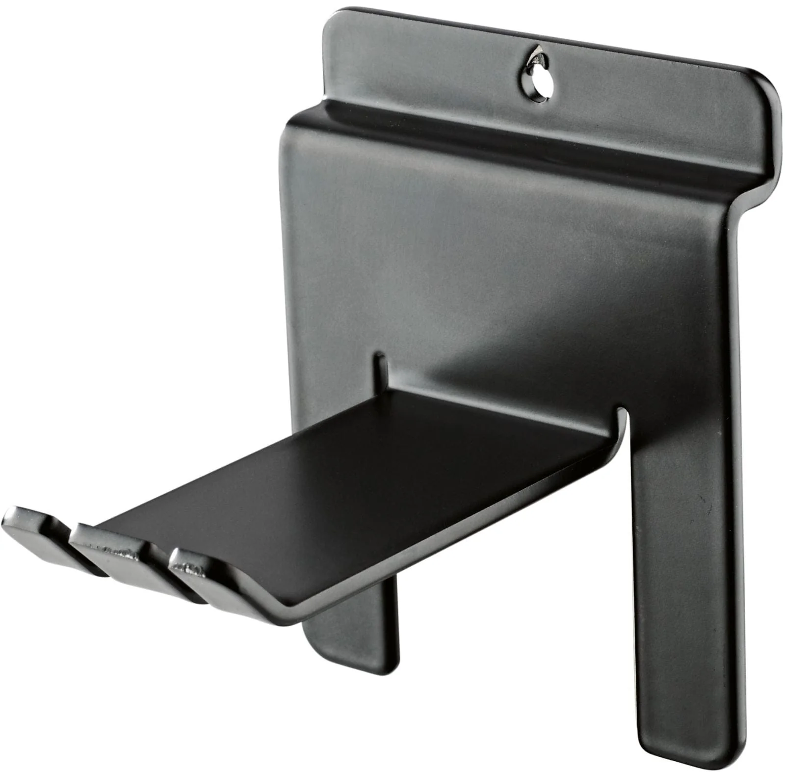 K&M 44198.000.55 Product Holder for Headphone - Slatwall Mount - Black