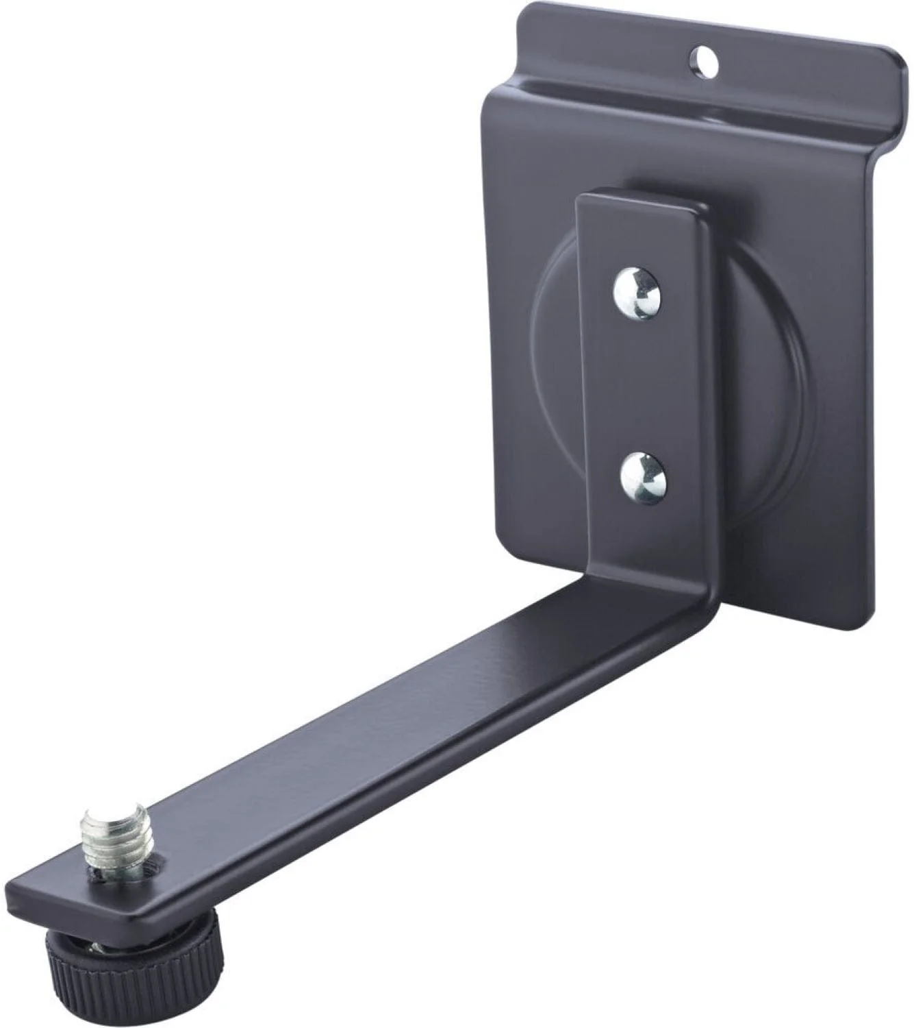 K&M 44500.000.55 Product Holder for Microphone - Slatwall Mount - Black