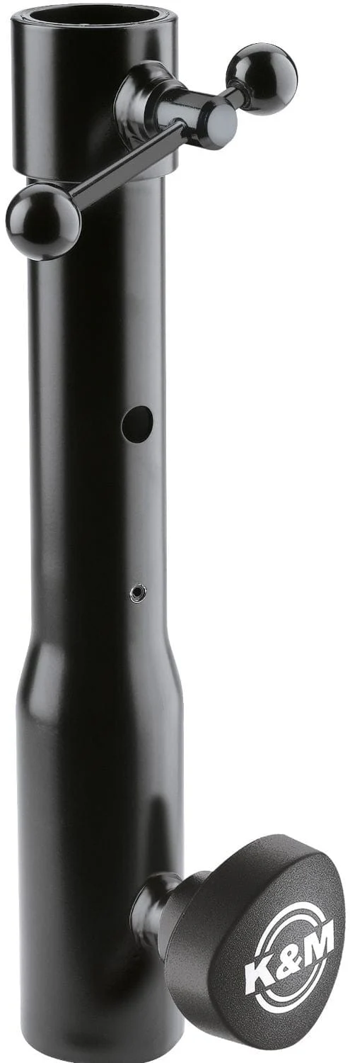 K&M 66360.000.55 Connection Sleeve for Lighting Crossbars and Individual Spotlights - Black