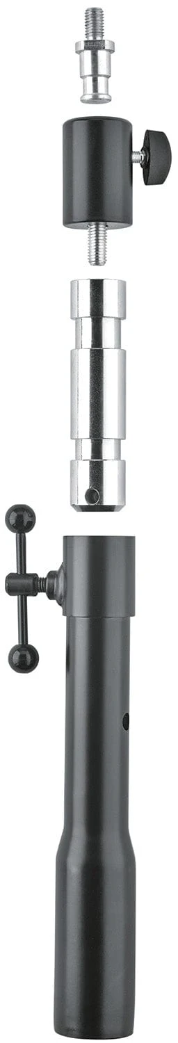 K&M 66390.000.55 TV Spigot Adapter Bundle - Black Zinc Plated - Image 2