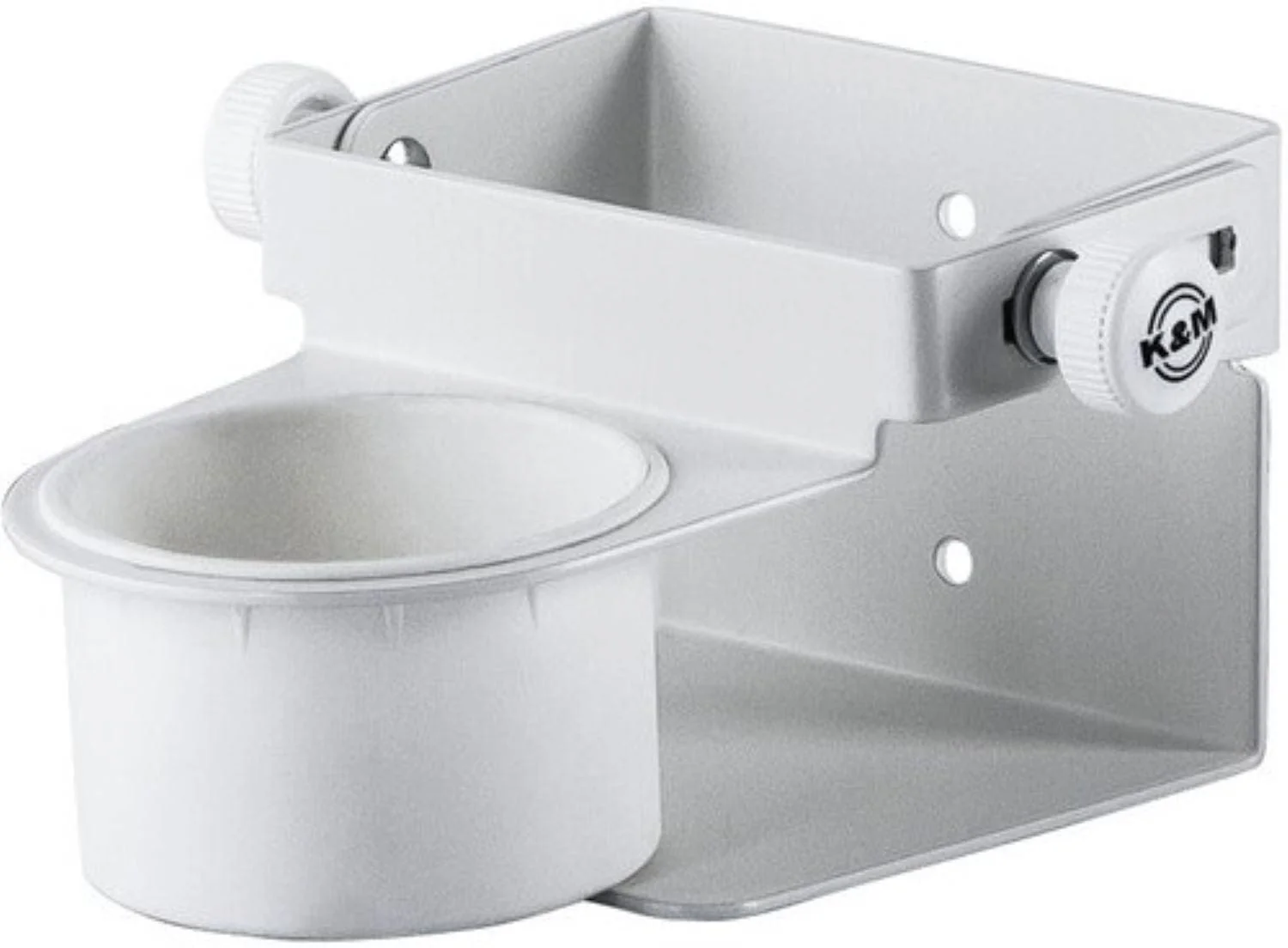 K&M 80370.000.76 Wall Mount / Table Stand for Hand Sanitizer - Pure White - Image 2