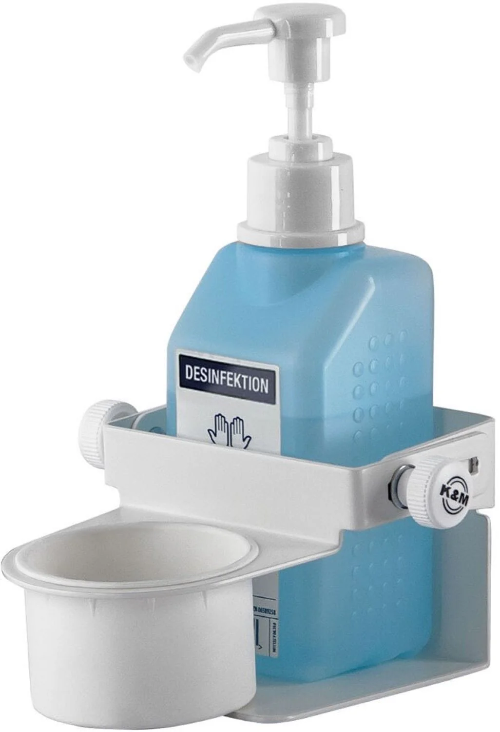 K&M 80370.000.76 Wall Mount / Table Stand for Hand Sanitizer - Pure White - Image 4
