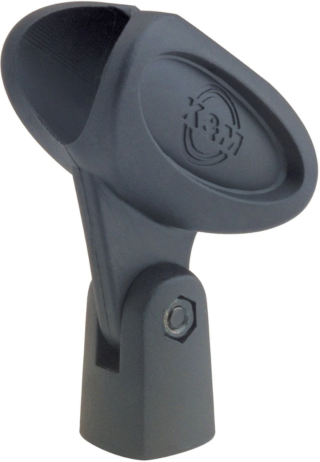 K&M 85055.500.55 Microphone Clip - Tapered Slip-In - Clip Diameter 1.102 to 1.339 Inch - Black