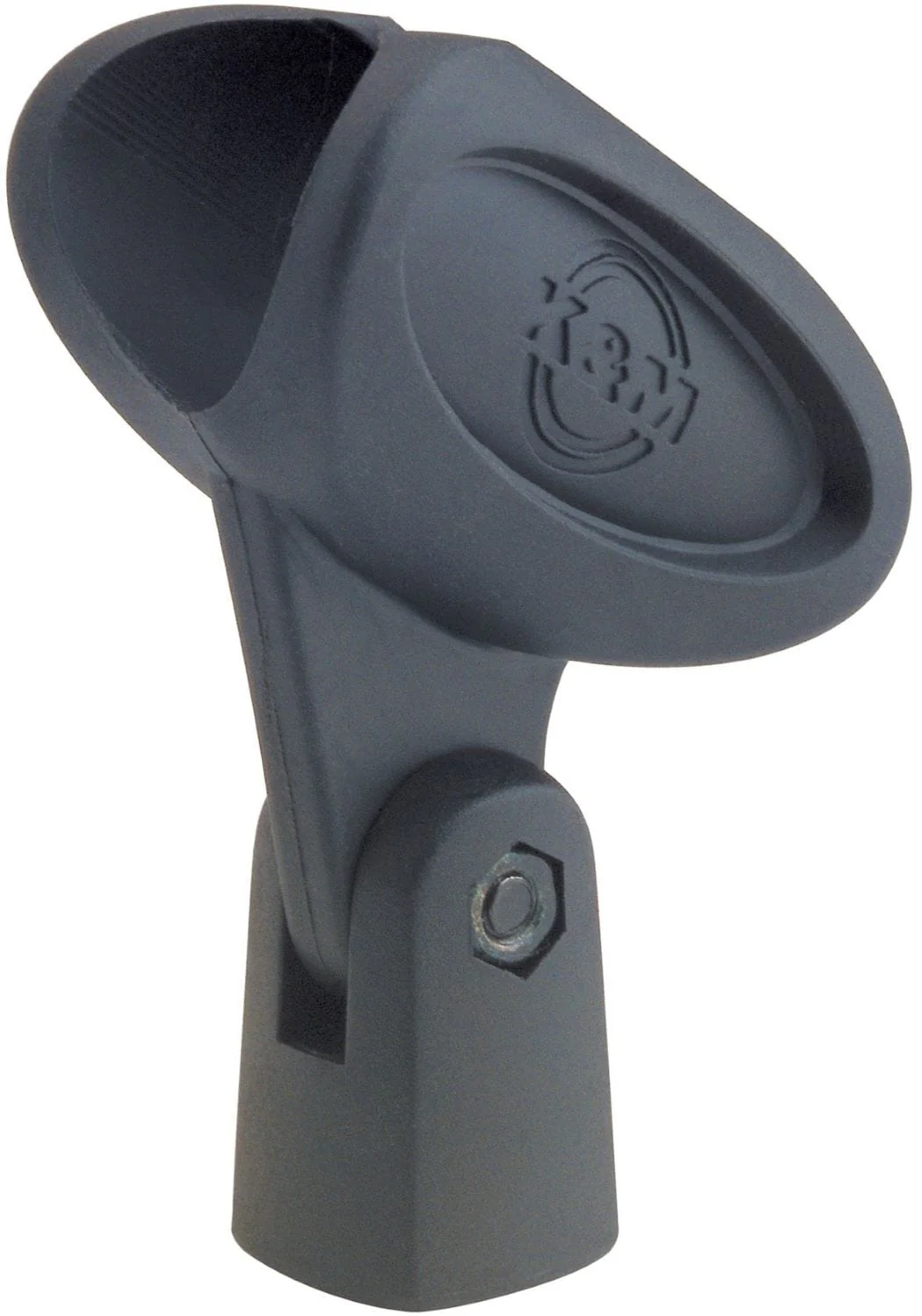 K&M 85060.500.55 Microphone Clip - Tapered Slip-In - Clip Diameter 1.339 to 1.575 Inch- Black