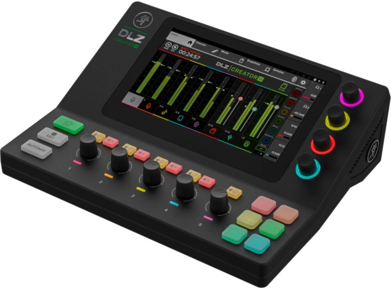 Mackie DLZ Creator XS Compact Adaptive Digital Mixer for Podcasting and Streaming with Mix Agent - Image 7