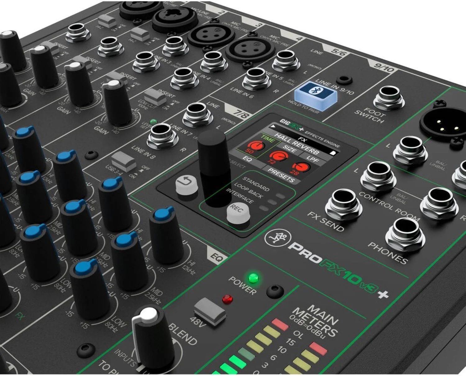 Mackie ProFX10v3+ 10-Channel Analog Mixer with Enhanced FX/USB Recording Modes/Bluetooth - Image 10