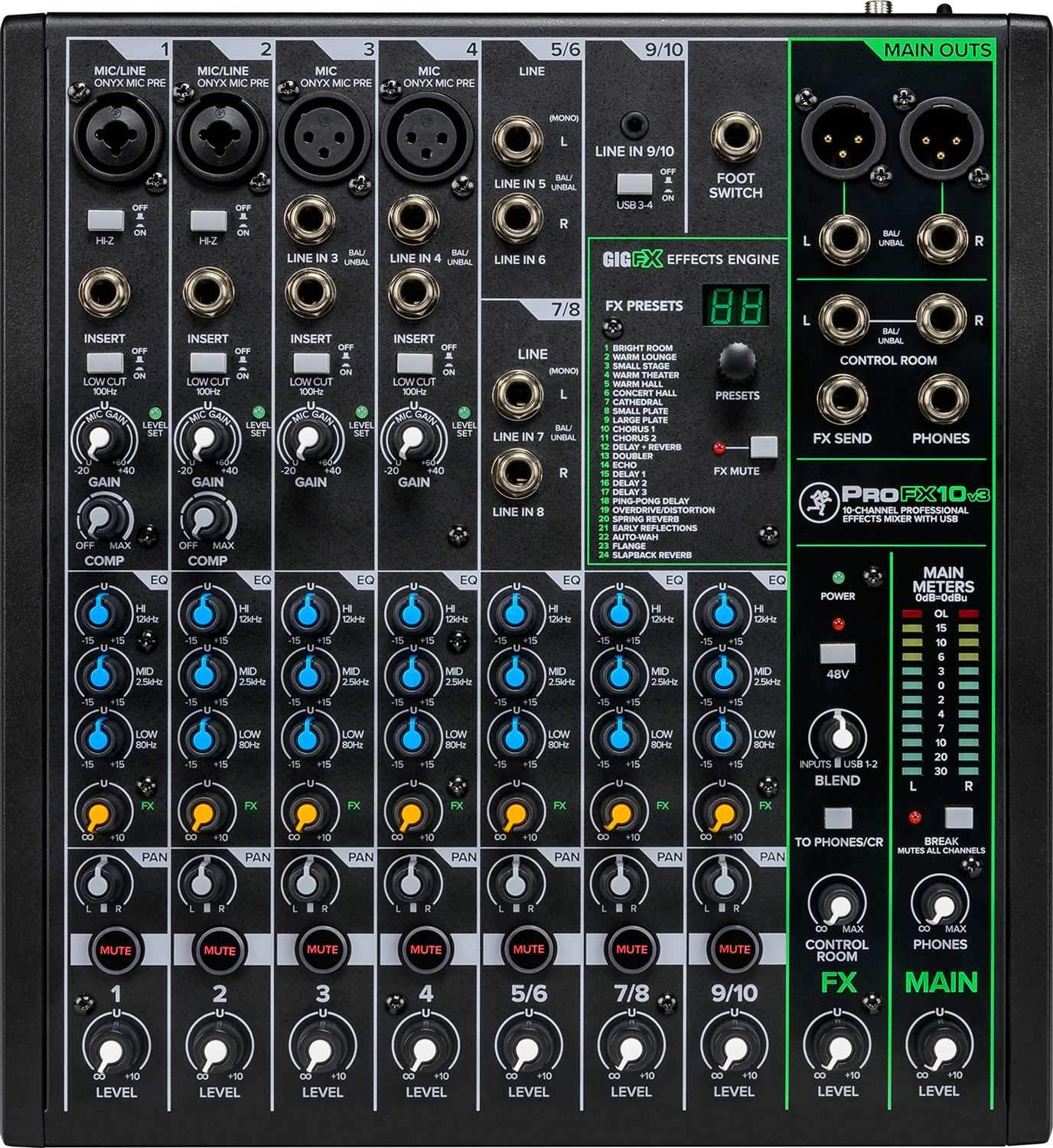 Mackie ProFX10v3 10-Channel Effects Mixer with USB - Image 5