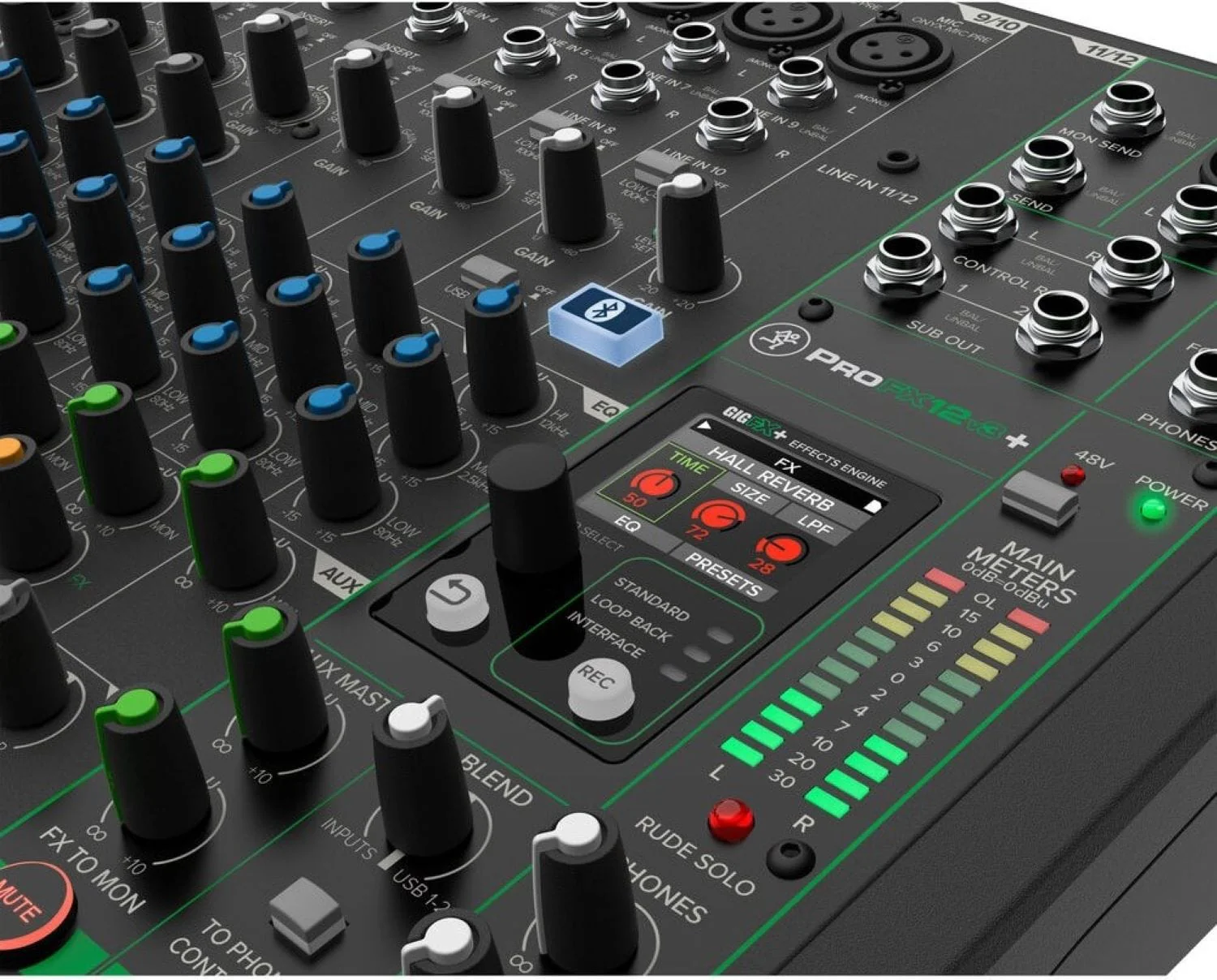 Mackie ProFX12v3+ 12-Channel Analog Mixer with Enhanced FX/USB Recording Modes/Bluetooth - Image 10