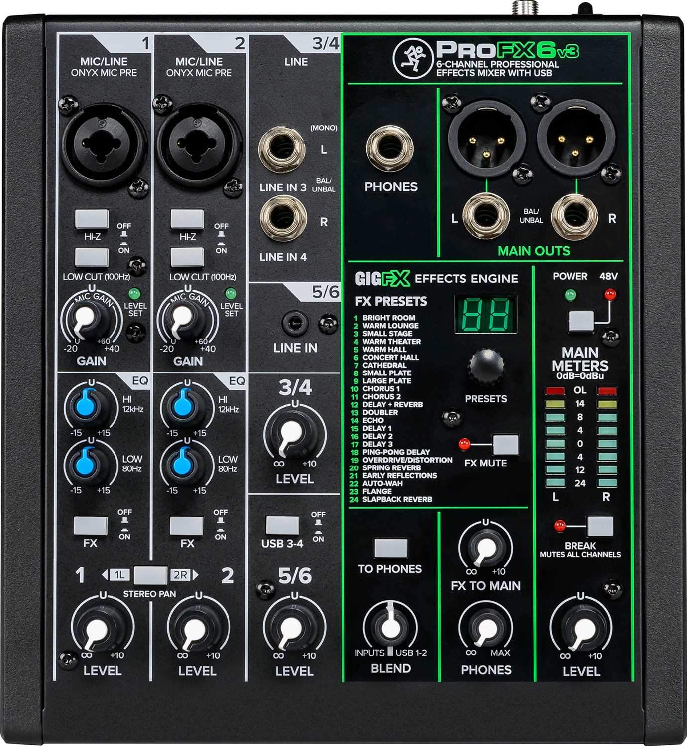 Mackie ProFX6v3 6-Channel Effects Mixer with USB - Image 6