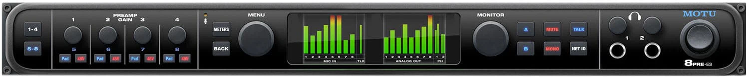 MOTU 8PRE-ES Thunderbolt / USB-2 8-Preamp Audio Interface with DSP and Networking - Image 3