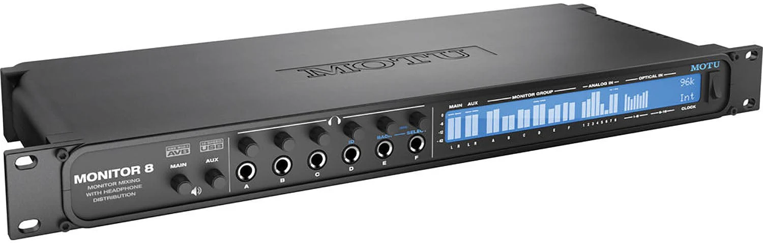 MOTU Monitor 8 Monitor Mixer / Headphone Amp and USB-2 / AVB Audio Interface