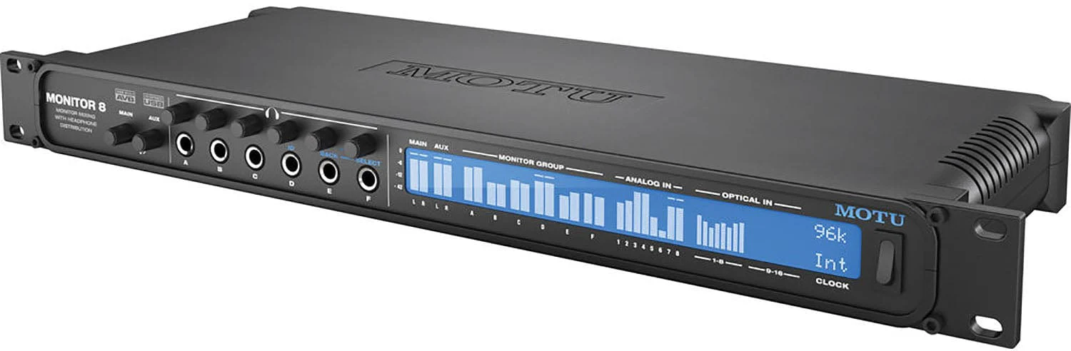 MOTU Monitor 8 Monitor Mixer / Headphone Amp and USB-2 / AVB Audio Interface - Image 3