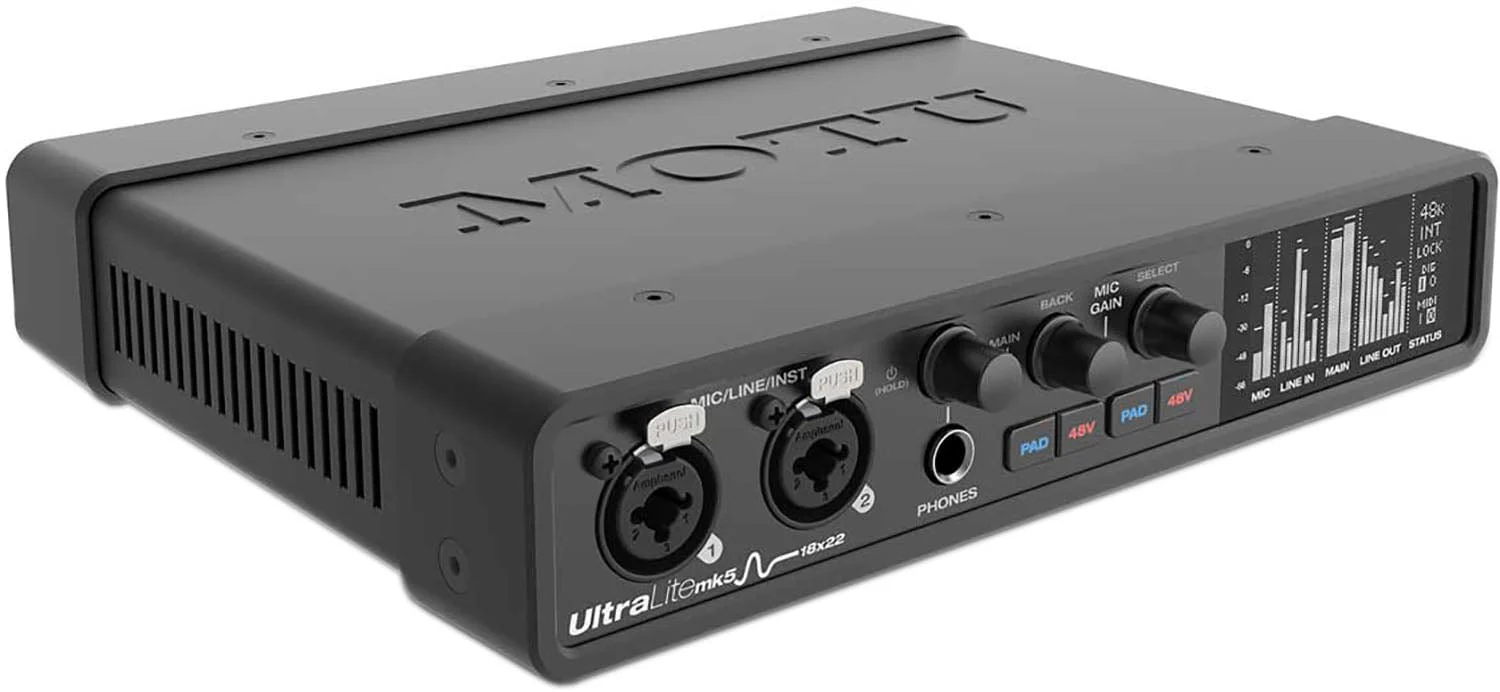 MOTU Ultralite Mk5 18x22 USB Audio Interface with DSP / Mixing and Effects - Image 3