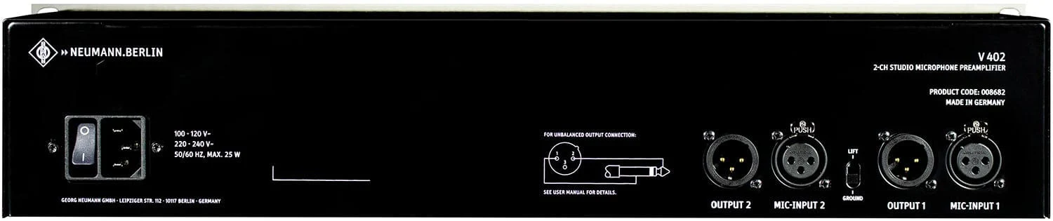 Neumann V 402 Microphone Preamp - Image 3