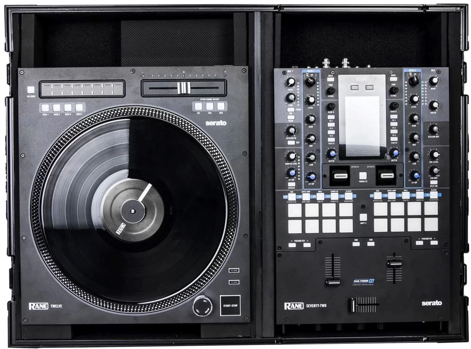 Odyssey FZ1RA1272WBL Black Reversible Rane Twelve and Seventy / Seventy-Two Battle Coffin Case - Image 4