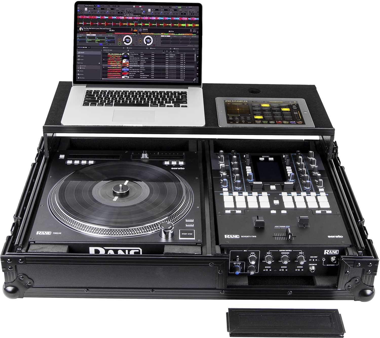 Odyssey FZGS1RA1272WBL Black Compact DJ Coffin with Wheels for Rane Twelve & Seventy-Two - Image 2