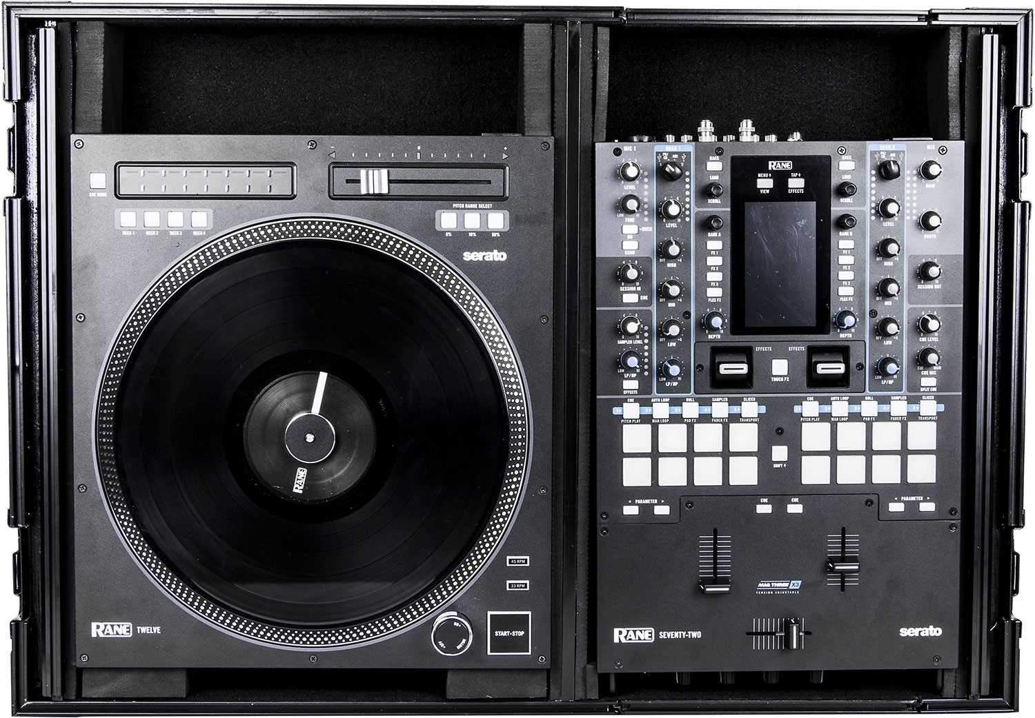 Odyssey FZGS1RA1272WBL Black Compact DJ Coffin with Wheels for Rane Twelve & Seventy-Two - Image 4