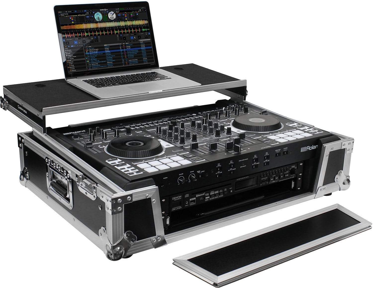 Odyssey FZGSDJ808W2 Glide Case for Roland DJ-808 with 2U Rack - Image 3