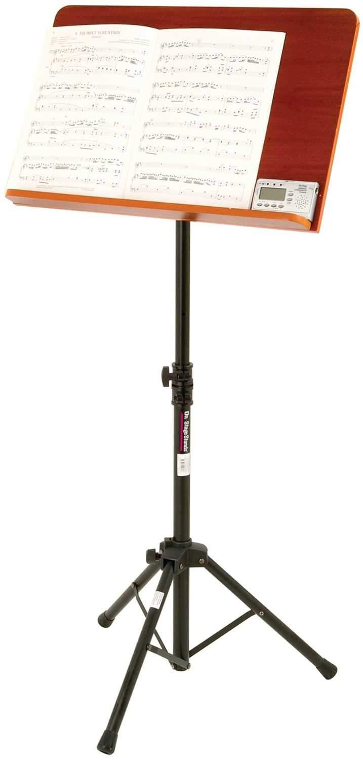 On Stage SM7312W Dlx Music Stand with Rosewood Plate