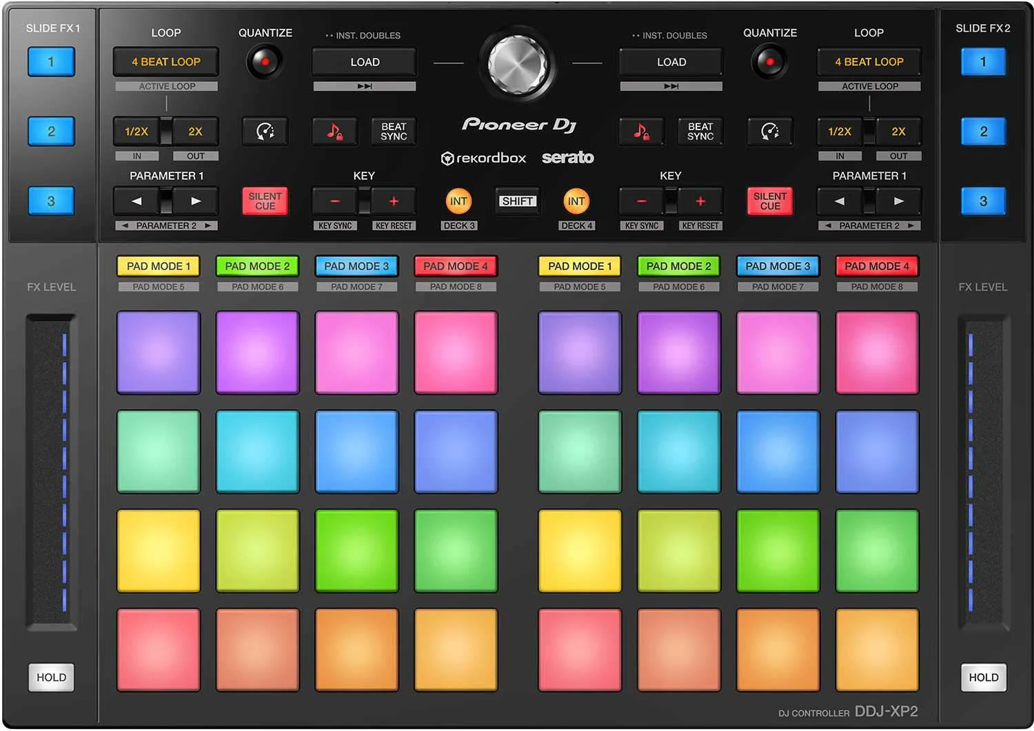 Pioneer DJ DDJ-XP2 DJ Sub Controller for rekordbox dj and Serato DJ Pro