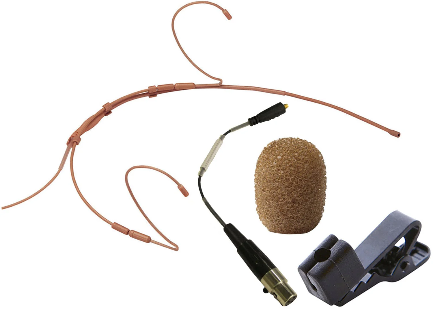 Point Source Audio CO-8WD-XAK SERIES8 Omni Headset Microphone for AKG and Audix - Brown