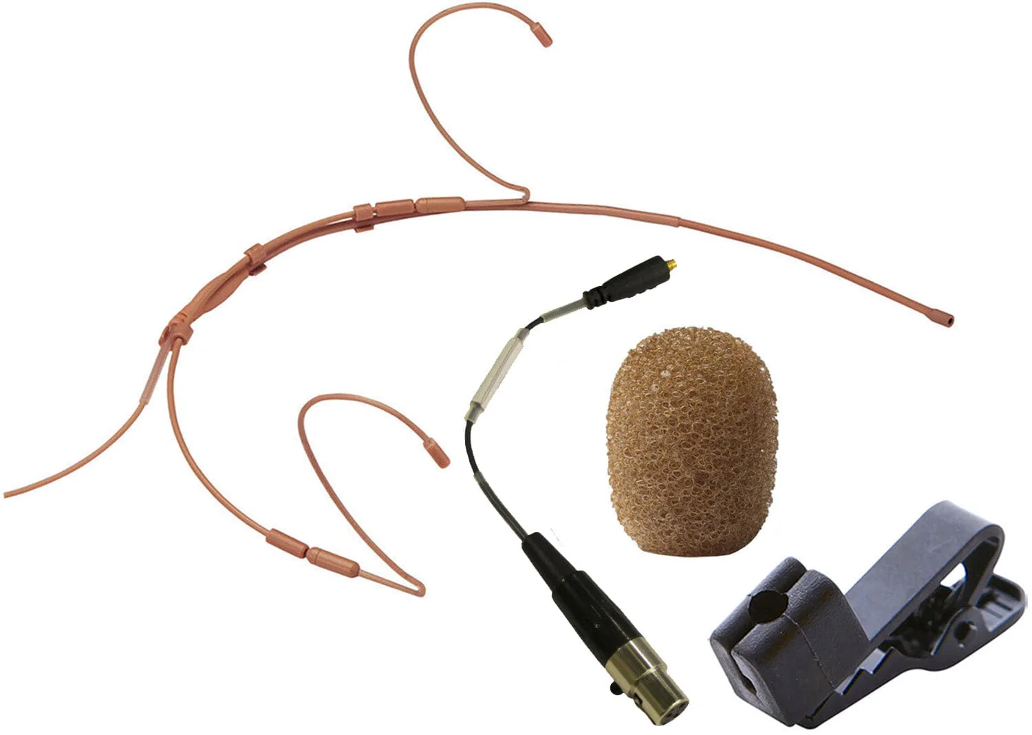 Point Source Audio CO-8WD-XSH SERIES8 Omni Headset Microphone for Shure - Brown