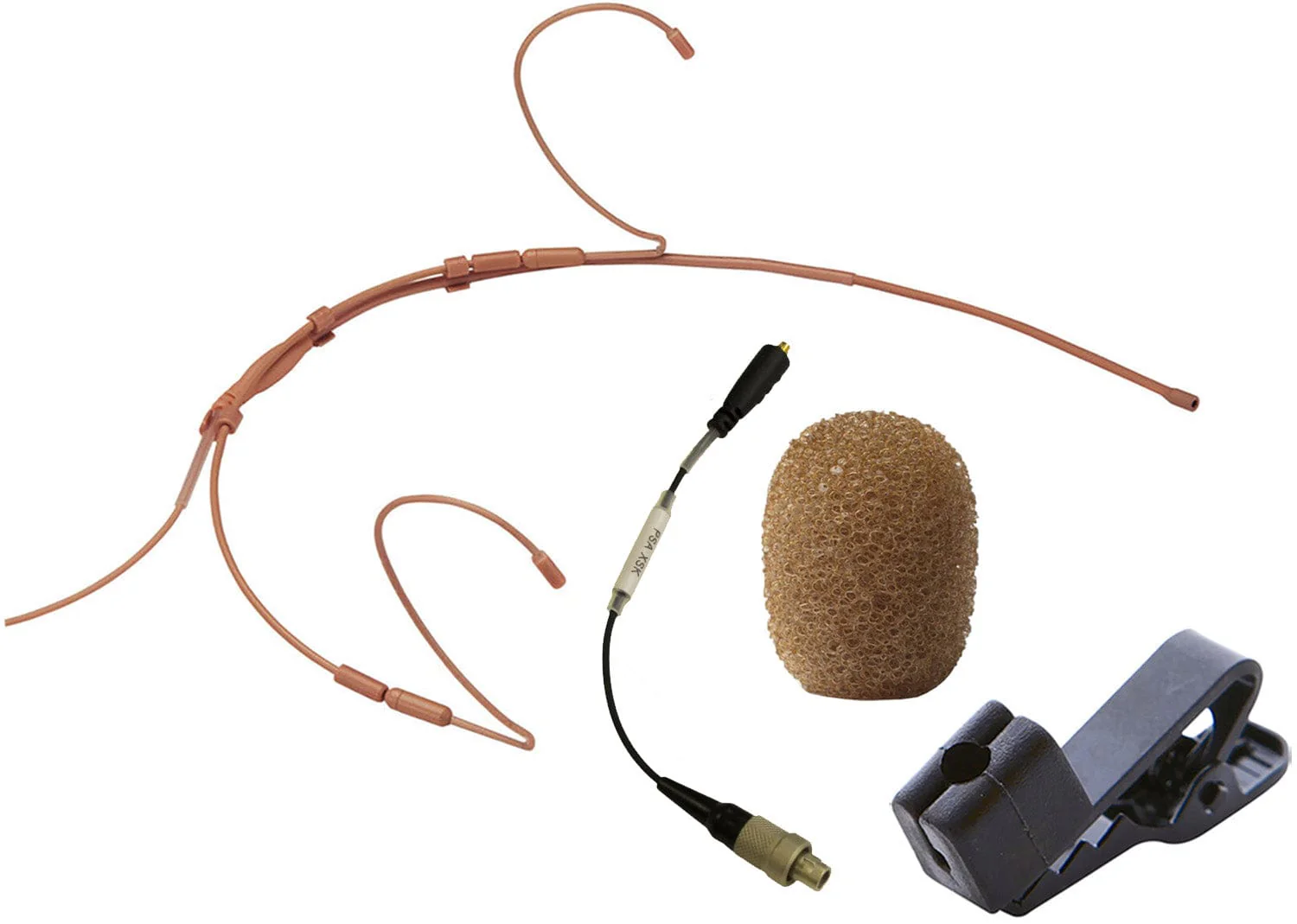Point Source Audio CO-8WD-XSK SERIES8 Omni Headset Microphone for Sennheiser SK - Brown