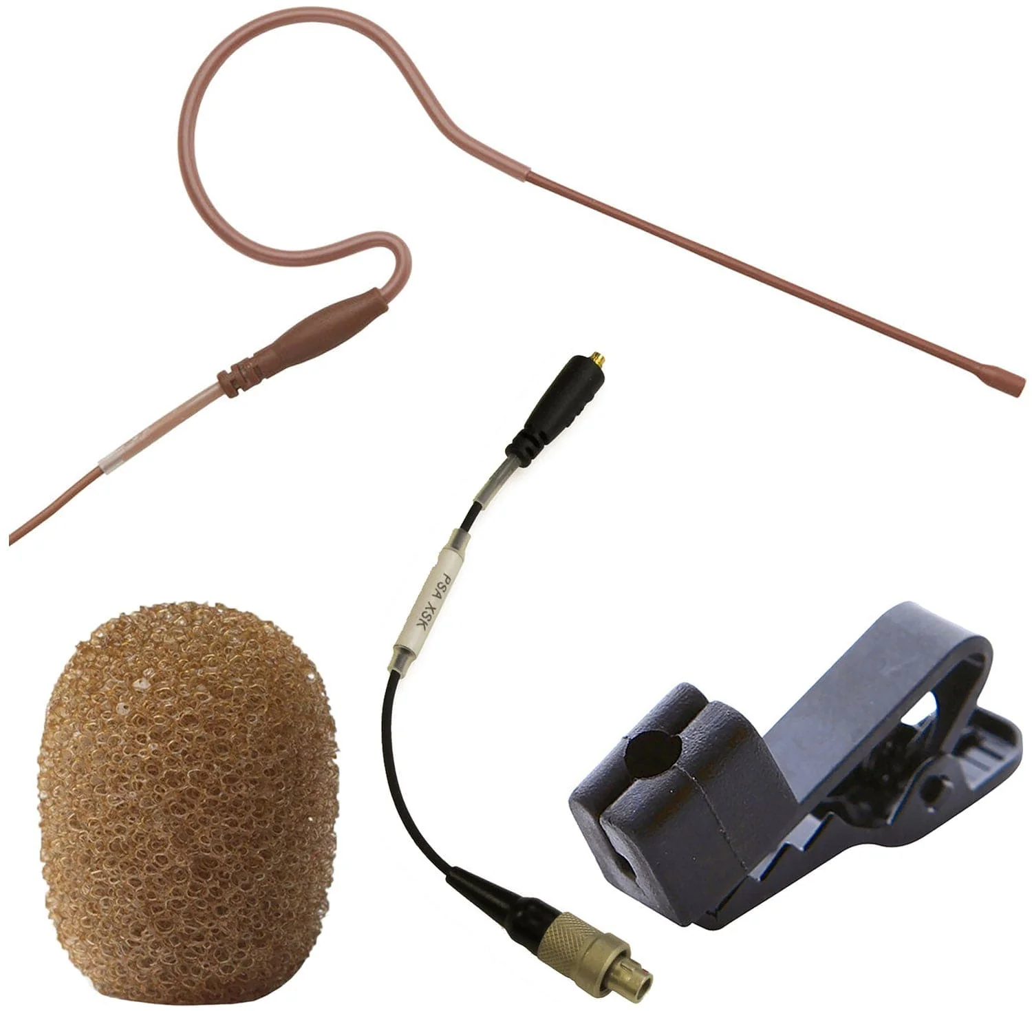 Point Source Audio CO-8WS-XSK SERIES8 Omni Earworn Microphone for Sennheiser SK - Brown