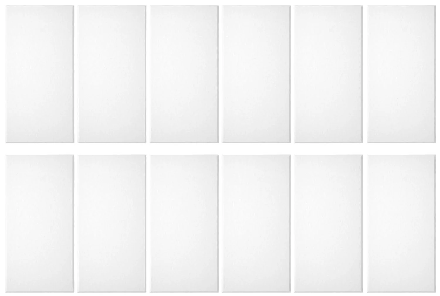 Primacoustic E121-1224-21 EcoScapes Beveled 12 x 24 x 1 Inch Acoustic Panel - Glacier - 12 Pack